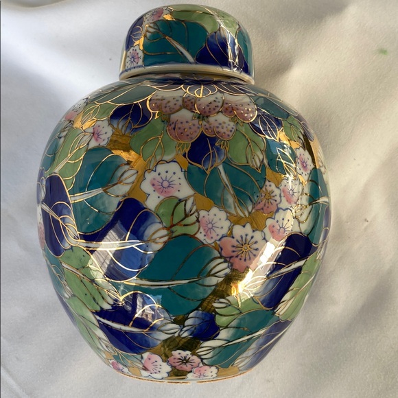 Ginger Jar/VaseChina Cloisonné Ceramic Vintage